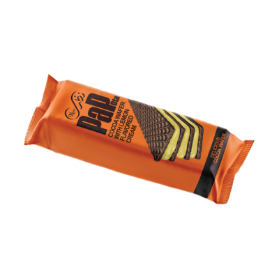 Wafers with a refreshing cocoa and lemon cream flavor