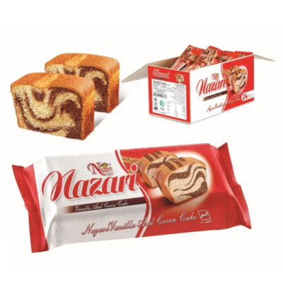 Vanilla and cocoa flavor cake