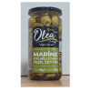 Grilled marinated green olives